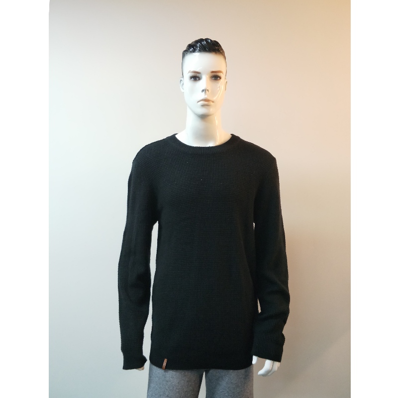 PURE COLLECTION BLACK CREW SECK SWETER RLMS0017F