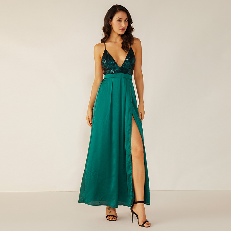 Custom Oem Summer Green Coctail Off Shoulder Seksowna wieczorowa backless X Lady Elegancka sukienka Women WM0005