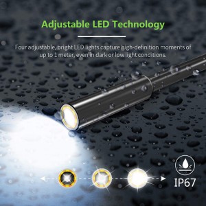 Endoskop USB z wyświetlaczem 4.3In Ekran Inspekcja boroskopu 1080P Kamera HD Snake 8 LED Wielofunkcyjny endoskop do maszyny