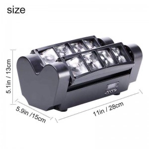 profesjonalna produkcja 8 * 10w 8 oczu pająk światła led dj światła