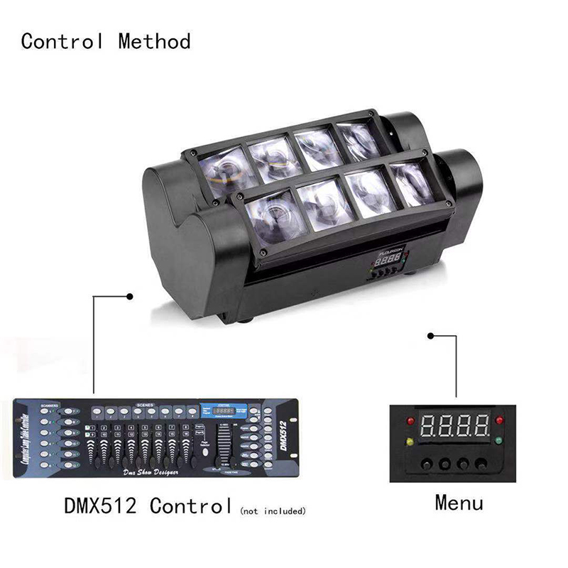 profesjonalna produkcja 8 * 10w 8 oczu pająk światła led dj światła