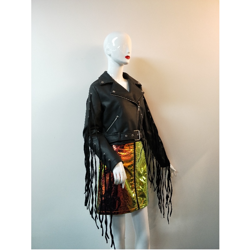 FREDED SLEEVES PU JACKET RLWPJ0001N