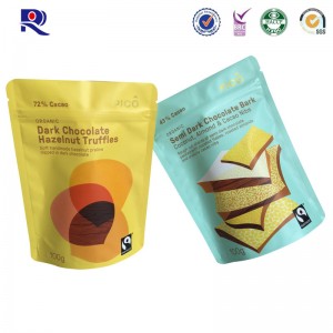 Folia aluminiowa stań woreczek z zamkiem błyskawicznym na czekoladę lub inne opakowania do żywności 100g 250g 500g itp