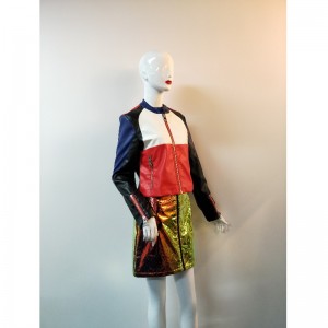 KURTKA BIKEROWA CONTRAST PU RLWPJ0005N