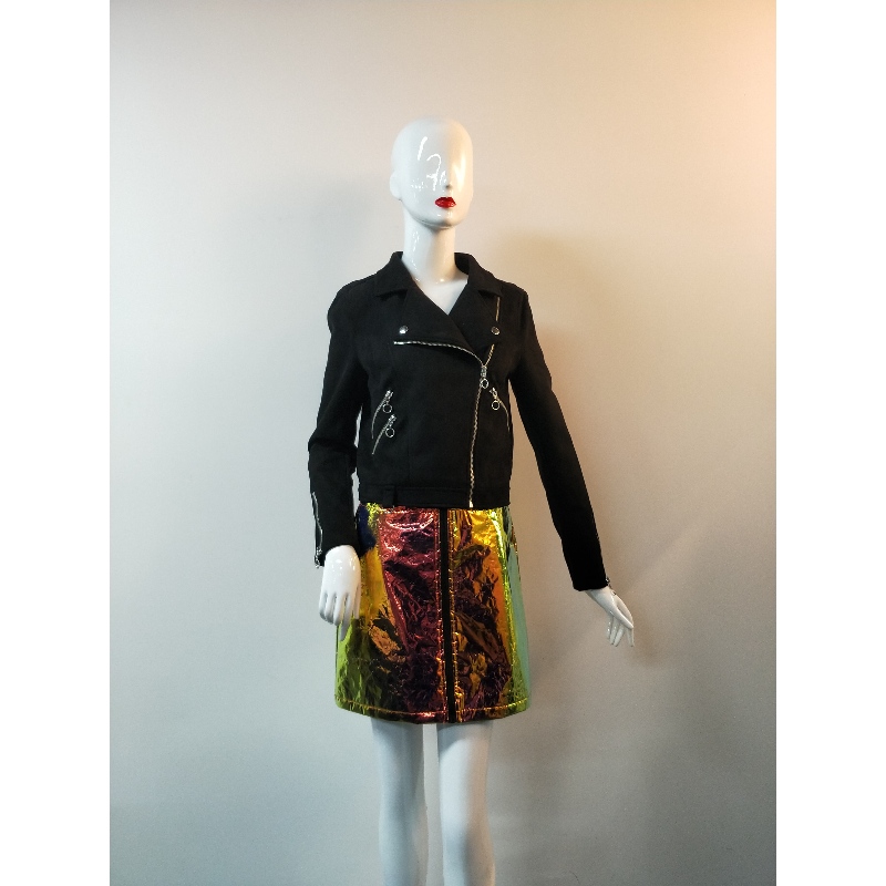 KURTKA SUEDETTE BLACK LADIES RLWSJ0003N