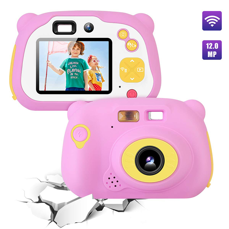 Kamera dla dzieci 8.0MP z akumulatorem cyfrowym z przodu iz tyłu Selfie Camera dla dzieci, prezent dla 4-10-letnich chłopców i dziewcząt