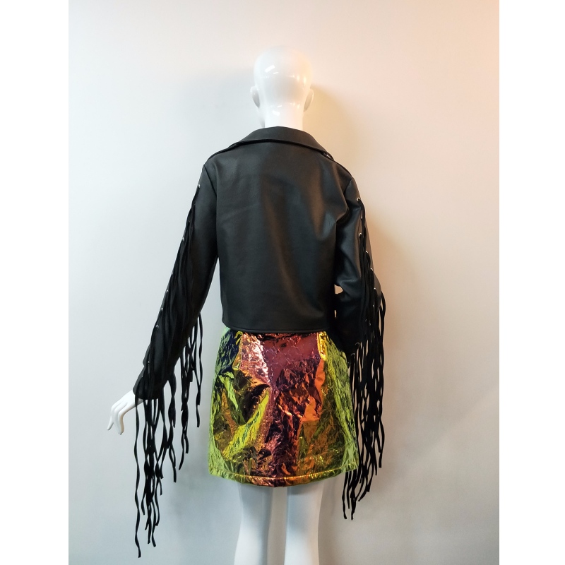 FREDED SLEEVES PU JACKET RLWPJ0001N