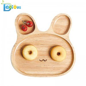Naczynia do karmienia dziecka Naczynia dla niemowląt Bambusowy talerz Toddler Bambusowy talerz dla dzieci