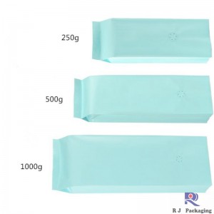 Sprzedaż hurtowa Gusset Valved Matte lub gloss Aluminium Folia Coffee Bag 250g 500g 1000g