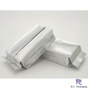 Zwykła srebrna i boczna torebka z zaworem do kawy