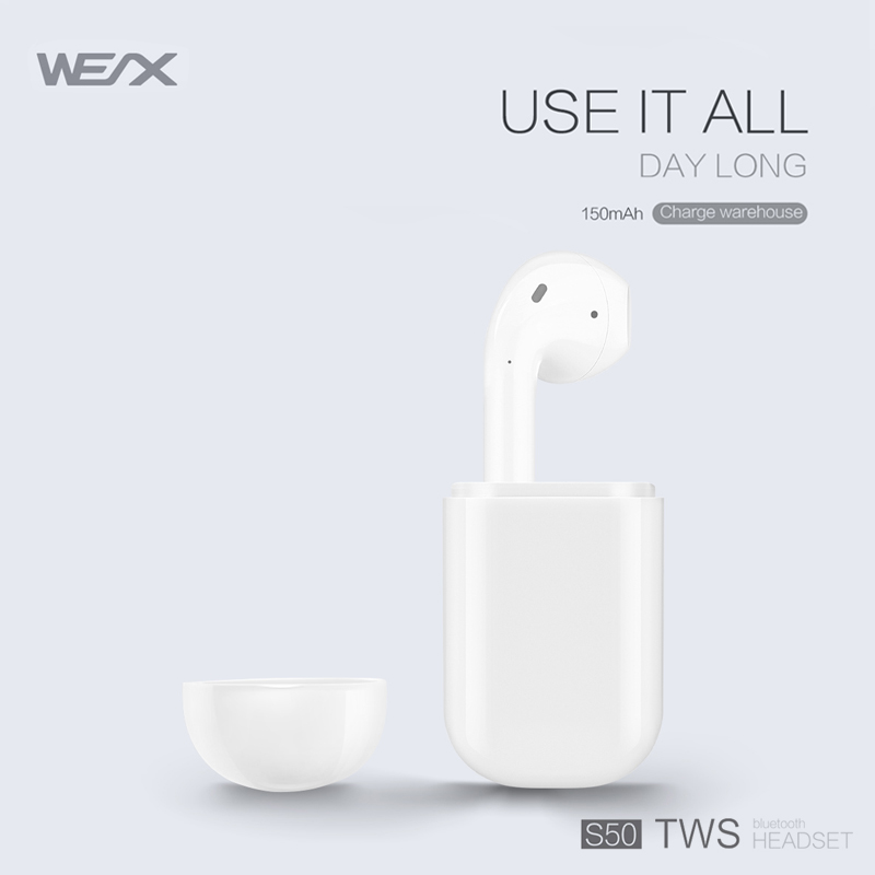 WEX S50 bezprzewodowe słuchawki, prawdziwe bezprzewodowe słuchawki stereo, słuchawki bluetooth 5.0