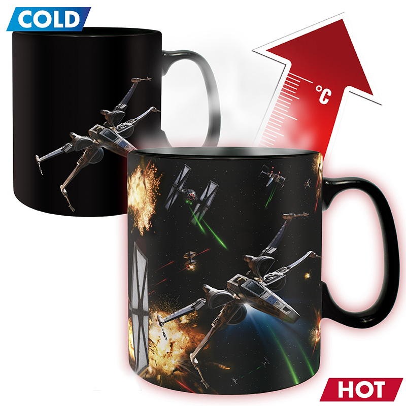 11oz Magic Coffee Heat Wrażliwy Mug Kolor Zmiana ciepła Cup, ceramiczne kubki kawy