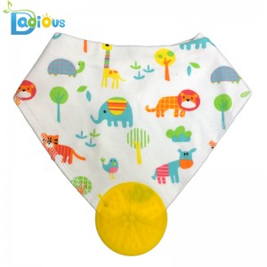 Najnowszy projekt BPA Free Bib Chew Bandana Bawełna Gryzak Bandana Bib Śliniaki dla ślinotoków i ząbkowania
