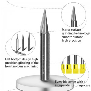 Grawerowanie Bity, 2 Flety Prosto CNC V-bit 1/4 Cala Znakowanie Stożkowe Grawerowanie Router Narzędzie do Stali Aluminium Mosiądz MDF Drewno