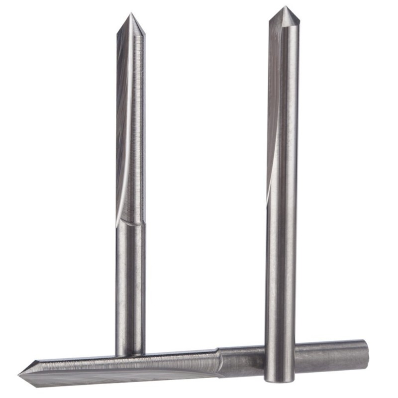 Prosto 45 Stopni V Rowek Narzędzie Do Grawerowania Frezy Z Węglika CNC 1/8 Inch Shank 0.1mm Końcówki 5 SZTUK \ t