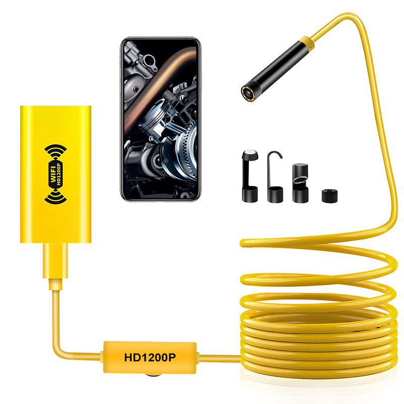 Bezprzewodowy endoskop 2.0 megapiksela HD WiFi Kamera boroskopowa Mikro interfejs Wodoodporny wąż inspekcyjny Camerafor Android, iOS i Windows, iPhone, Samsung, Tablet, Mac