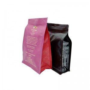 Kolorowe Drukowanie Płaskie Dno Folia Aluminiowa Torba Do Pakowania Kawy Z Oknem