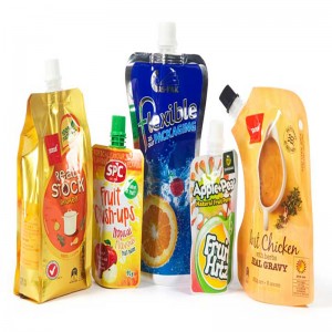 niestandardowe 200 ml płynnego aluminium plastikowy napój organiczny bananowy owoc galaretki sok pakowanie doypack wylewka worek soku