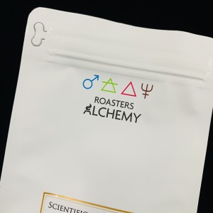 niestandardowe nadrukowane logo worek z folii aluminiowej z płaskim dnem laminowana z zaworem jednokierunkowym