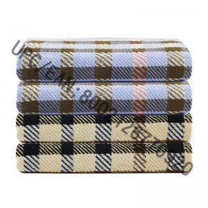 JMD TEXTILE Zestaw ręczników łazienkowych, 4 sztuki Ręcznik żakardowy w kratę w stylu brytyjskim, duże ręczniki kąpielowe 100% bawełna, ręcznik kąpielowy Basen Gym Hotel Travel, wyposażenie pokoju w akademiku College, ręczn...