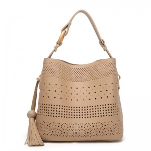 Hurtowa Hollow Out Jednowarstwowa torba na zakupy ze skóry PU z frędzlami