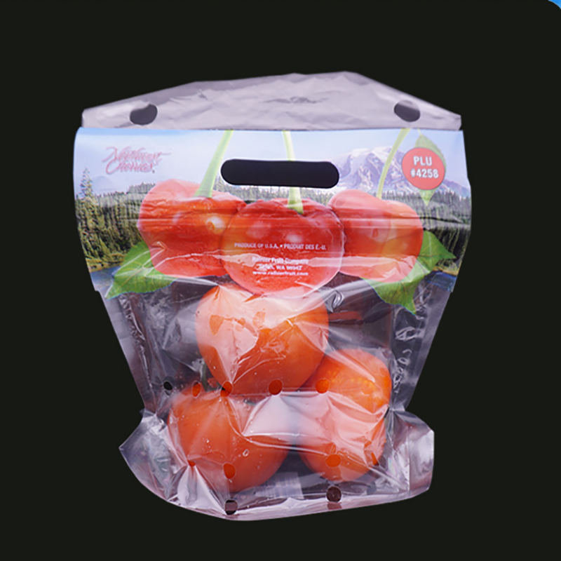 Przyjazny dla środowiska plastikowy woreczek do pakowania ze słodkimi pomidorami z otworami wentylacyjnymi
