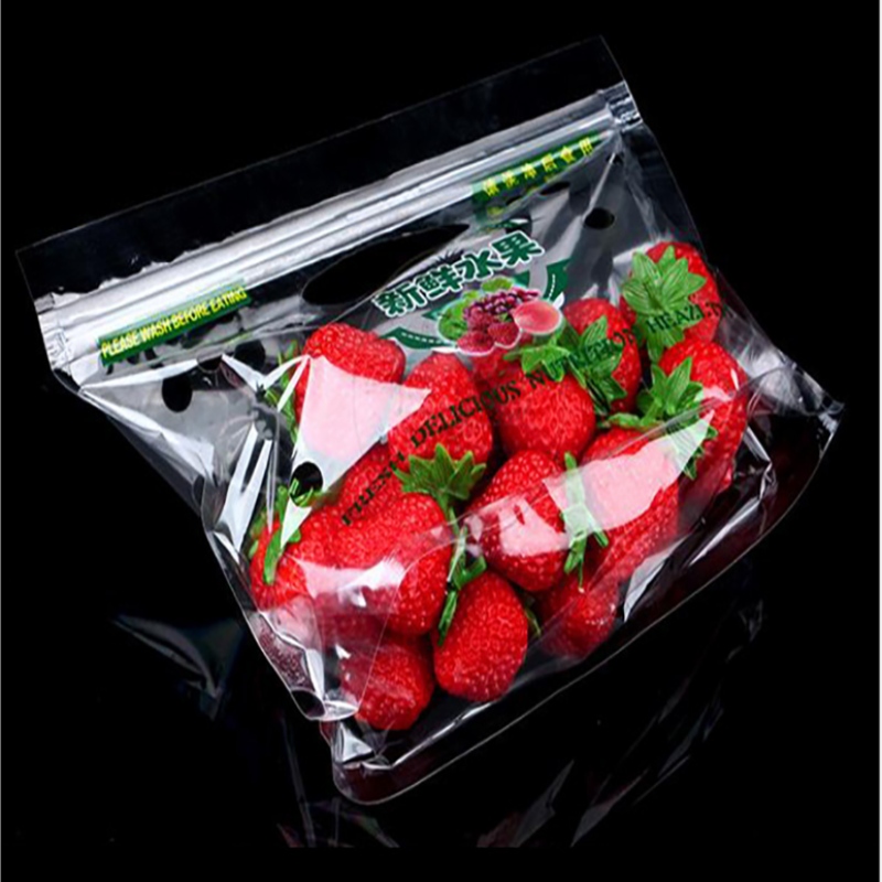 Przyjazny dla środowiska plastikowy woreczek do pakowania ze słodkimi pomidorami z otworami wentylacyjnymi