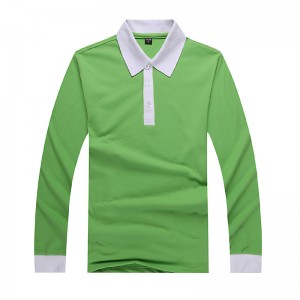 Koszula z długim rękawem i kontrastowym kołnierzem