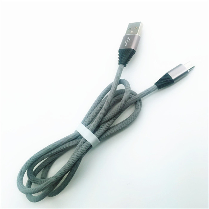 KPS-1004CB Mikro niestandardowe tkanie bawełny 1m kabel micro usb szybkiego ładowania 2.2m dla Androida