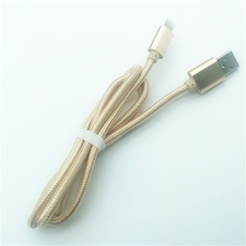 KPS-1005CB 8PIN Gorący sprzedawany 1M nylonowy pleciony kabel danych USB 2,4A do szybkiego ładowania