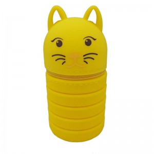 Silikonowa torba na długopis Niestandardowy zamek Zabawny piórnik