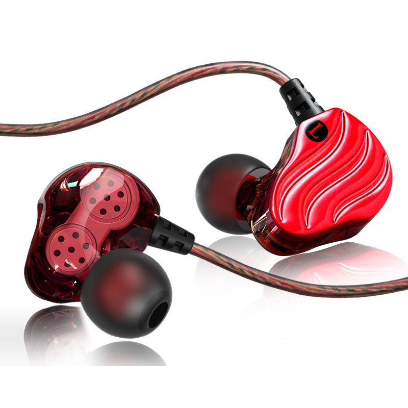 Douszny stereofoniczny zestaw słuchawkowy z podwójnym głośnikiem HiFi 2018