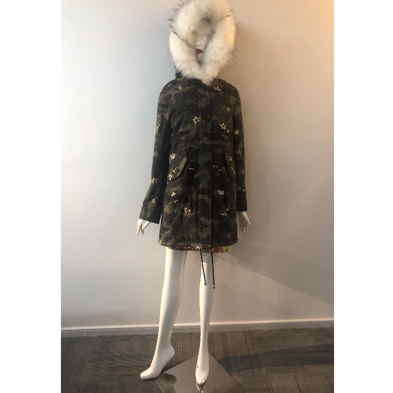 PŁASZCZ Z KAPTUREM CAMO RLWPC0034
