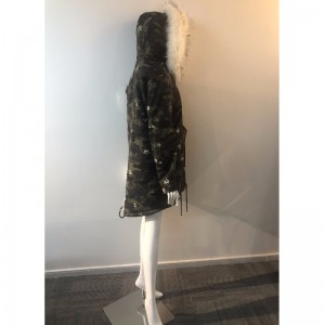 PŁASZCZ Z KAPTUREM CAMO RLWPC0034