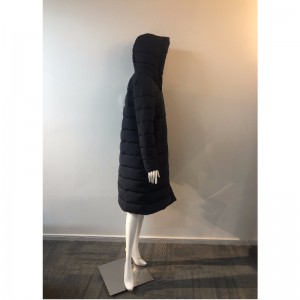 CZARNY PŁASZCZ DAMSKI RLWPC0056