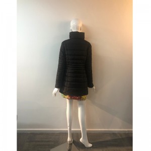 PŁASZCZ DAMSKI W KOLORZE CZARNY RLWPC0062