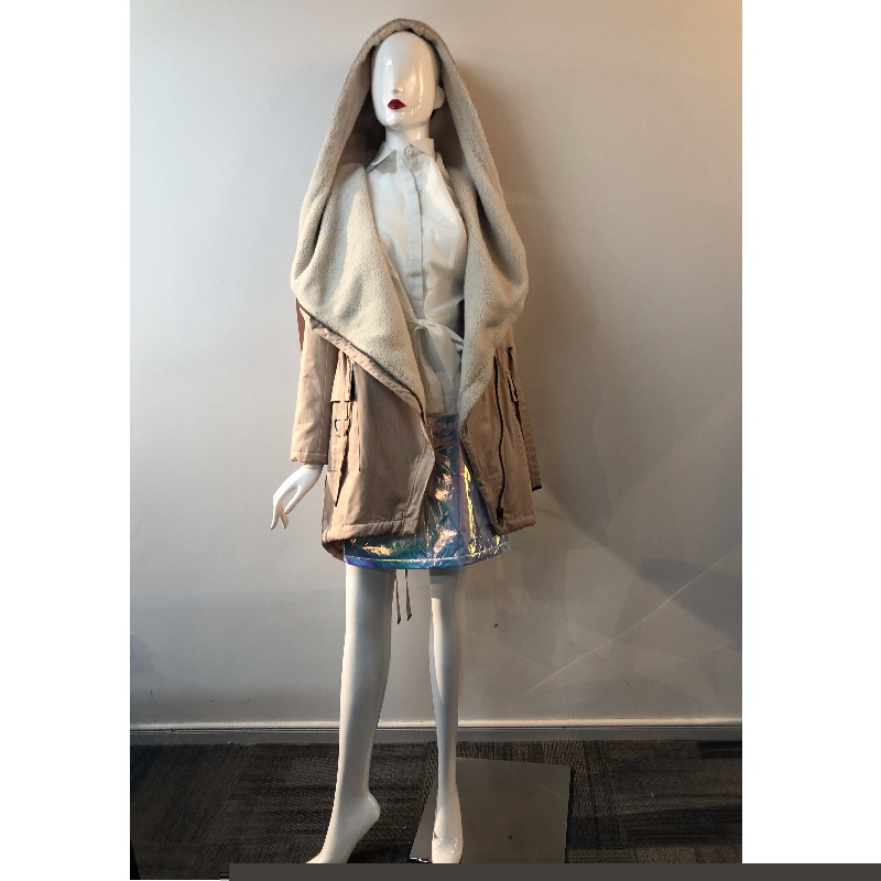 PARKA WODOODPORNA DAMSKIE Z PODSZEWKĄ BORG W RÓŻOWYM RLWPC0075