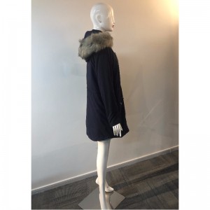 CZARNY PŁASZCZ DAMSKI RLWPC0076