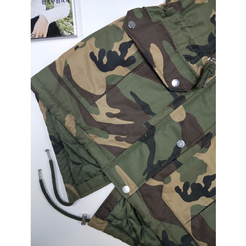PŁASZCZ Z KAPTUREM CAMO RLWPC0090