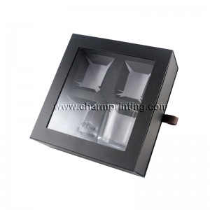 Niestandardowe białe pudełko prostokątne z plastikowym okienkiem