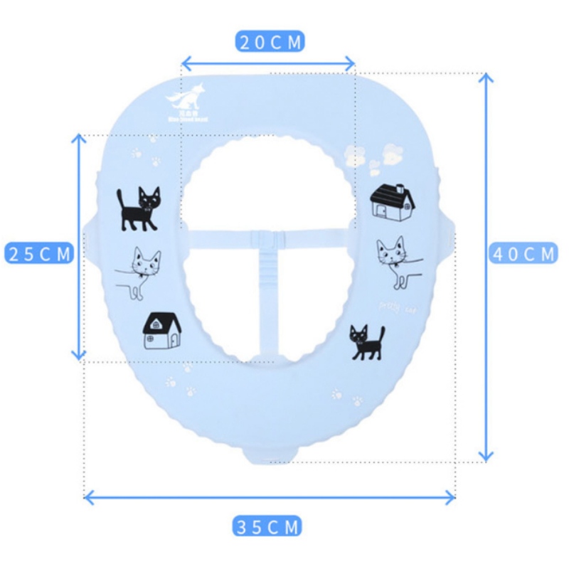 Nowa silikonowa antybakteryjna podkładka sedesowa wodoodporna, łatwa w czyszczeniu, przenośna pierścień sedes