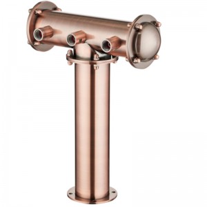 Wieża piwa w kształcie litery T ze stalą nierdzewną