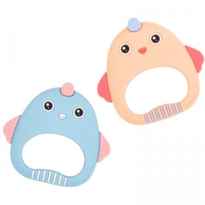Silikonowa guma dla niemowląt śliczna guma z kurczaka przeciw ugryzieniu ręka uspokaja trzonowe zabawki dla matek i niemowląt