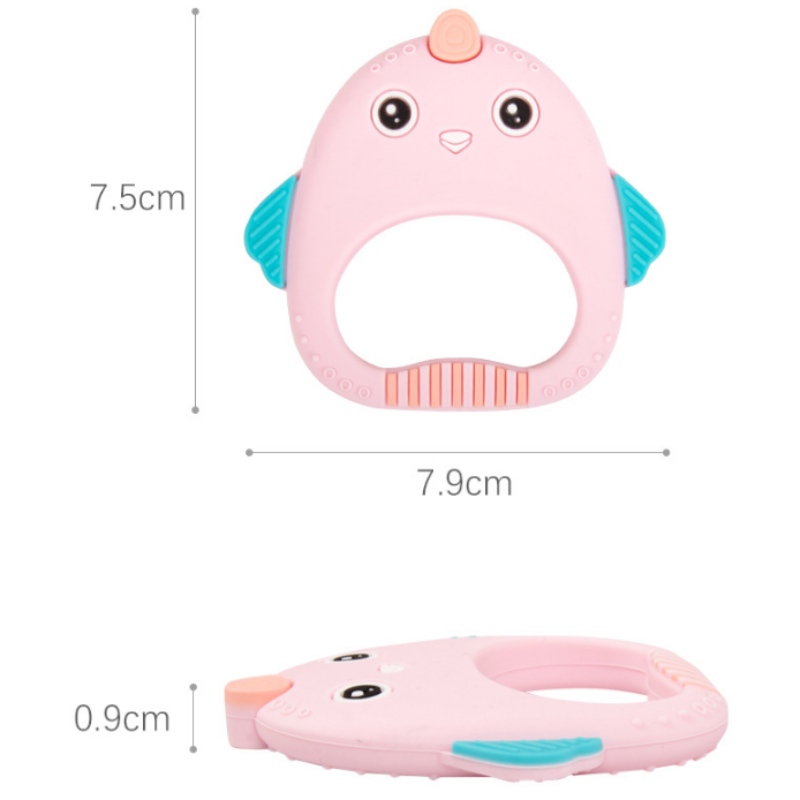 Silikonowa guma dla niemowląt śliczna guma z kurczaka przeciw ugryzieniu ręka uspokaja trzonowe zabawki dla matek i niemowląt