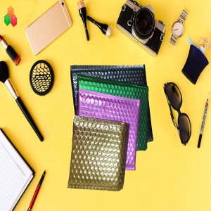 Dostosowane do potrzeb klienta wyściełane plastikowe torby pocztowe z nadrukowaną aluminiową bańką powietrzną, bezpieczna, odporna na wstrząsy koperta bąbelkowa