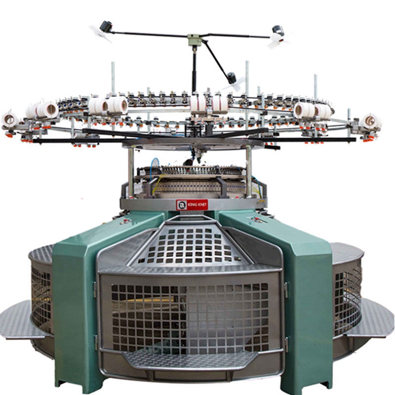 Fabryka z dużą prędkością, skomputeryzowana pojedyncza koszulka z otwartą szerokością, maszyna do drutowania kołowego