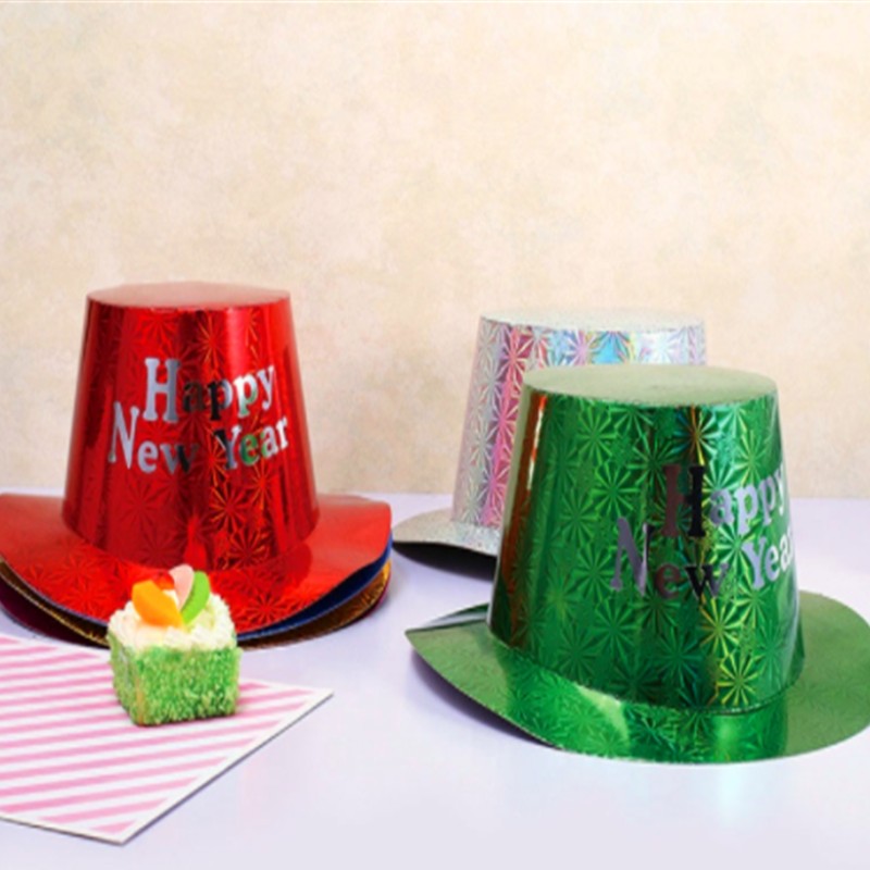 Gorąca sprzedaż Dekoracji Plastikowe Glitter Papier Top Hat hurtowa