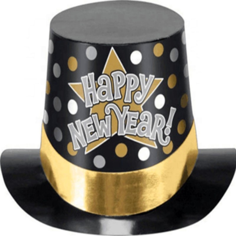 Gorąca sprzedaż Dekoracji Plastikowe Glitter Papier Top Hat hurtowa