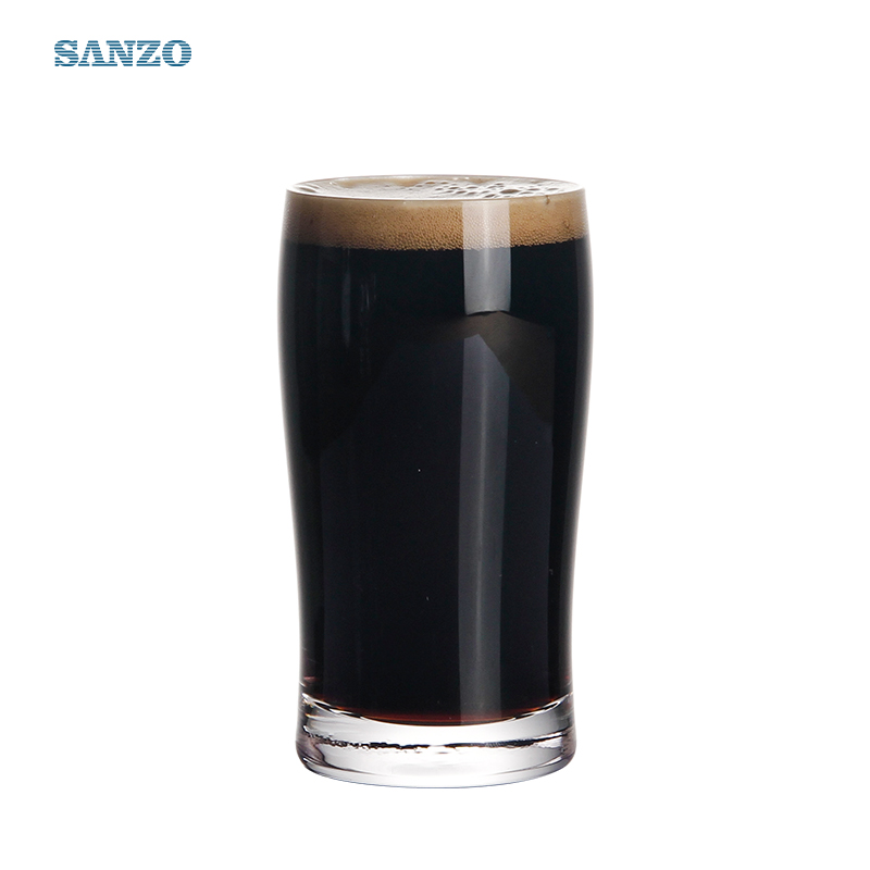 Sanzo 7 Oz Mini kufel do piwa Dostosuj drukuj Logo Szklany kufel z szklanym panelem