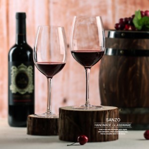SANZO Akrylowy pływający kieliszek do wina Ręcznie malowane szklane szklane szklane kubki Matowe litery Kalkomania ręczna dmuchana